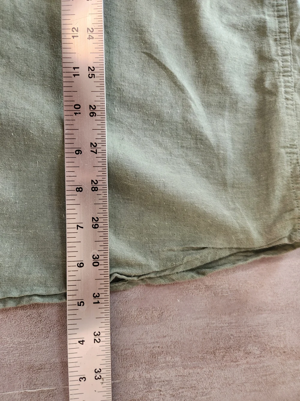 Old Navy Light Linen  Sage Green Short-Sleeve Button-Down Shirt